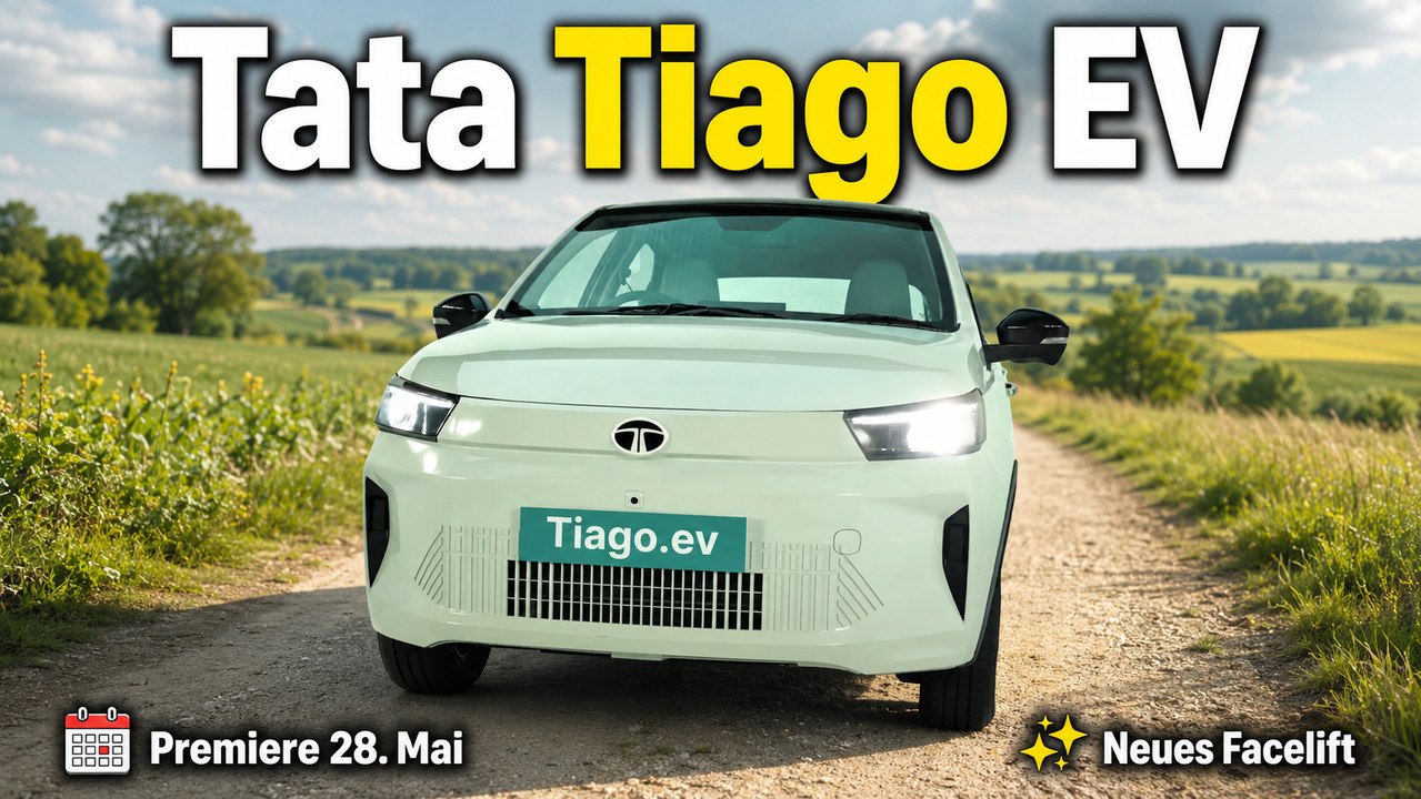 2026 Tata Tiago EV: Elektro-Kleinwagen mit frischem Design