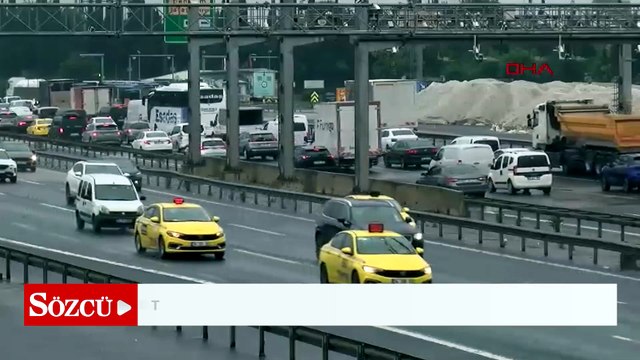 Kurban Bayramı tatili öncesi son iş gününde TEM'de trafik yoğunluğu