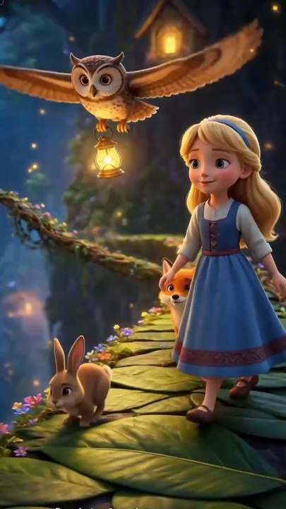 Magical Forest Adventure ✨ Little Girl & Animal Friends in an Enchanted Dream World 🌙🦊