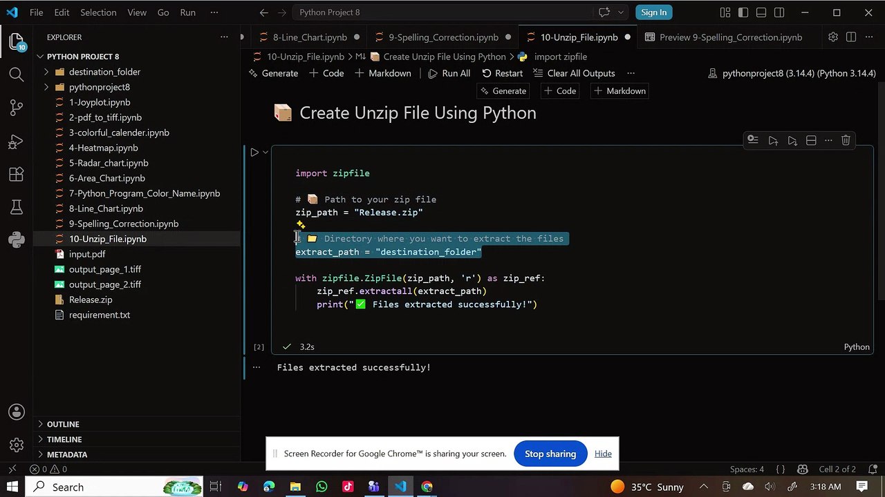 Build Your Own ZIP Extractor Tool in Python _ Easy Python Project 🚀