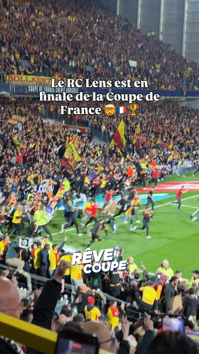 Le moment où le RC Lens s’est qualifié pour la finale de la Coupe de France Crédit Agricole 🥹🇫🇷🏆
