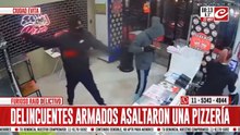 Terror en una pizzería: delincuentes fuertemente armados se robaron todo