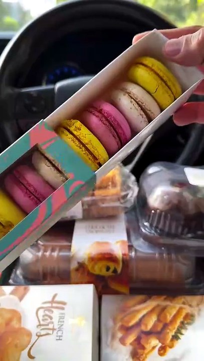 Taking a Short Tea Break 🏻😎By @aromabakery.pk 1. French Macarons2. Chocolate Chip Muffins3.
