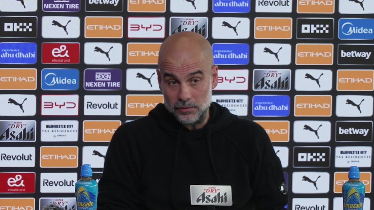 Told the players this morning, speech was a disaster jokes Guardiola