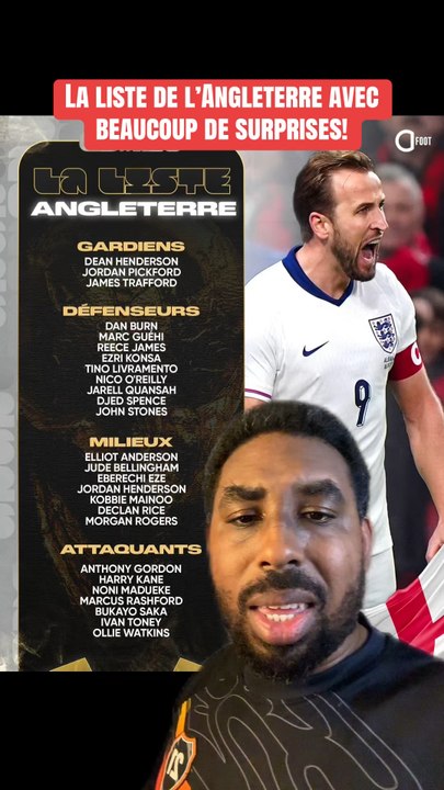 La liste de l’Angleterre pour la coupe du monde avec beaucoup de surprises
