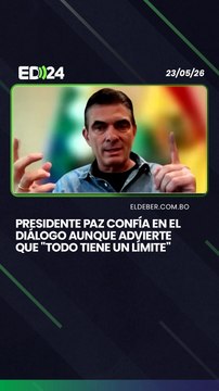 “Voy a extremar todos los esfuerzos con el Gabinete para el diálogo, pero todo tiene un límite . El presidente Rodrigo Paz concedió una entrevista al canal de televisión de Argentina TN y habló sobre la situación que se vive en el país.