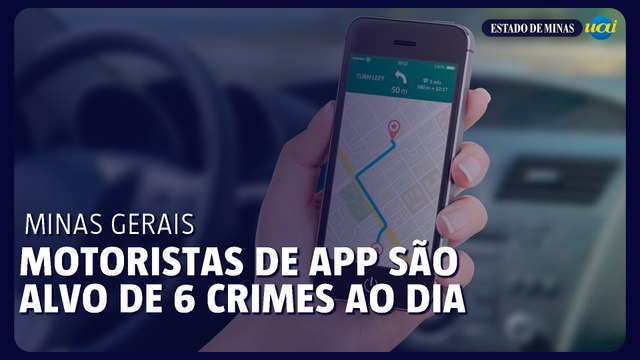 Motoristas de aplicativo são alvo de 6 crimes ao dia em MG