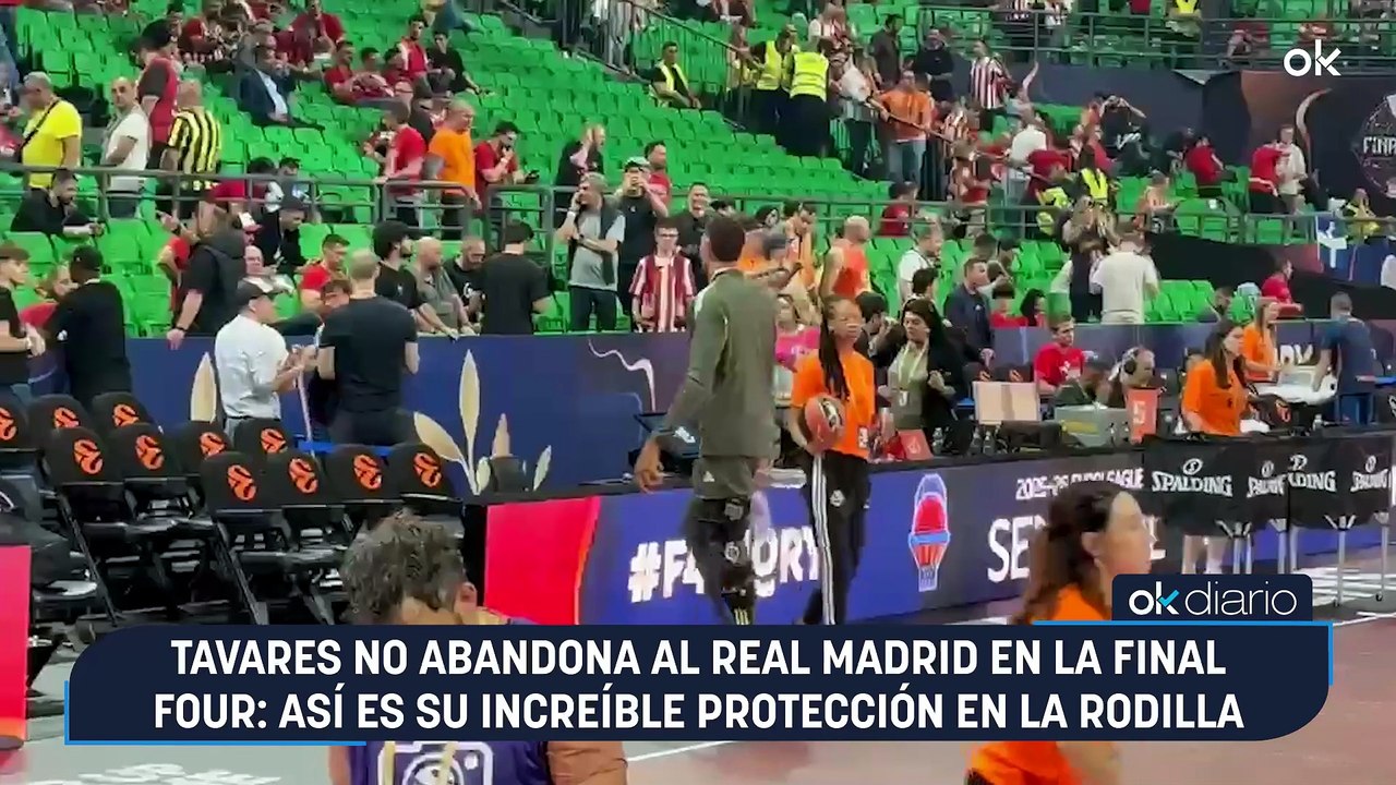 Tavares no abandona al Real Madrid en la Final Four: así es su increíble protección en la rodilla