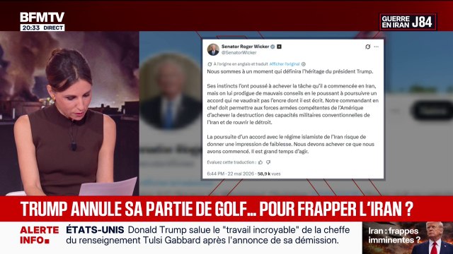 Les États-Unis doivent achever la destruction des capacités militaires de l’Iran , déclare le sénateur Roger Wicker