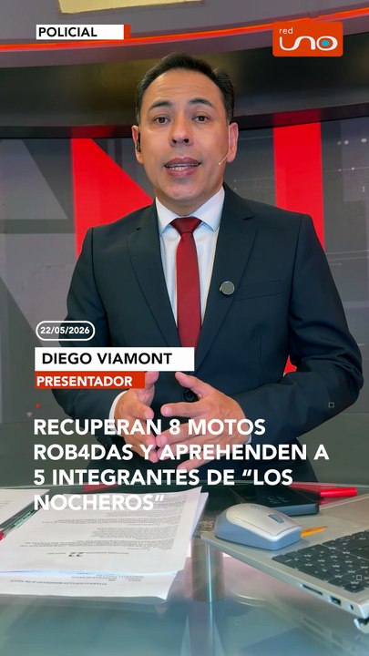 Recuperan 8 motos robadas y aprehenden a 5 integrantes de "Los Nocheros"