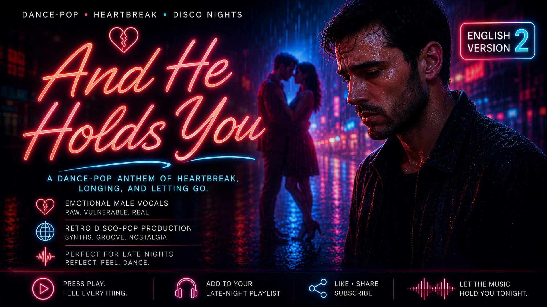 ⁣And He Holds You 2 💔 | Emotional Disco-Pop Synthwave Song | Roman Ukrainecz
