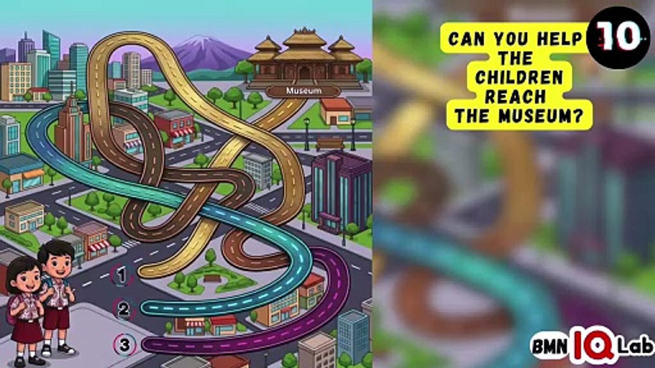 #OnlyOneWay ✋️💯 Can you help the children reach the museum? 🏛️