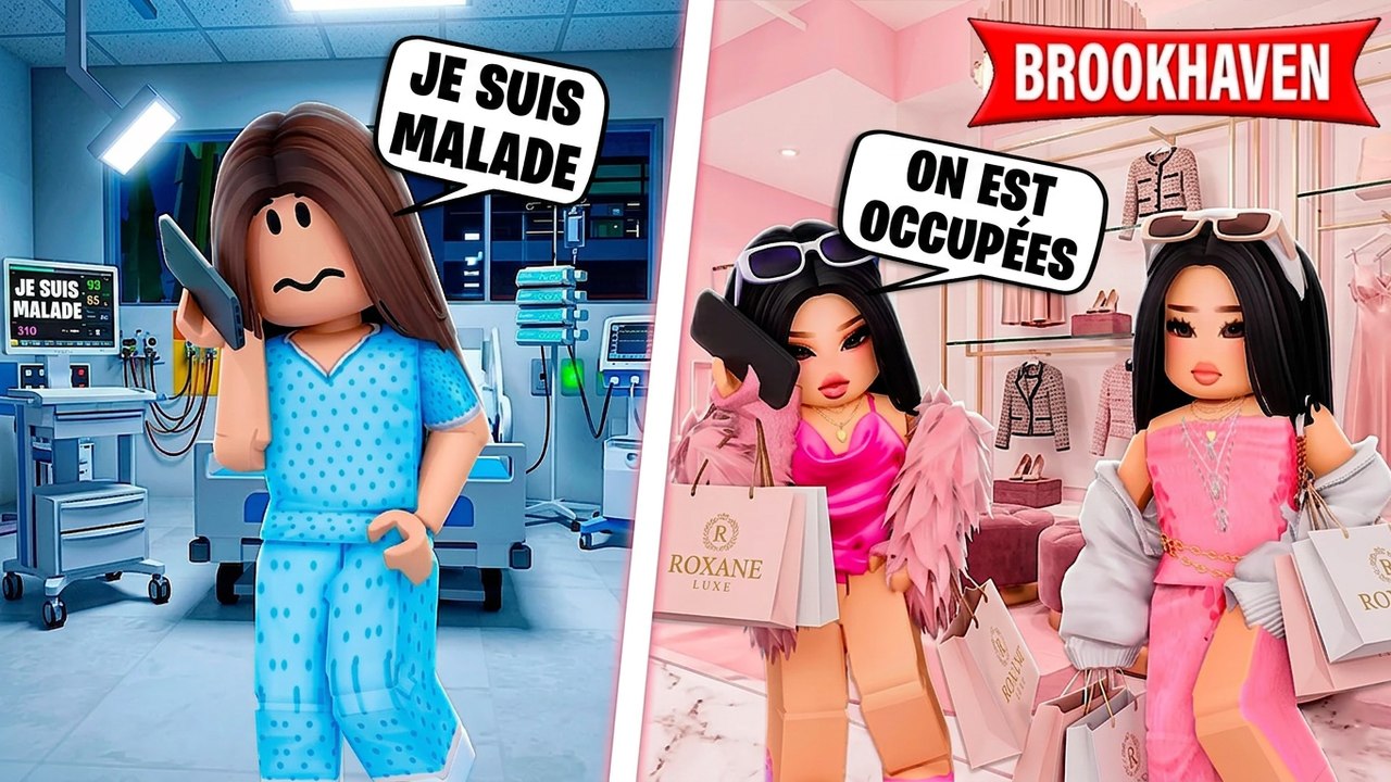 Une fille tombe malade et ses amies l’abandonnent | Histoires Brookhaven RP | Roblox