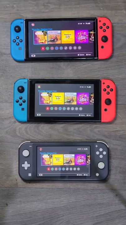 Sony This is Fine: Maximum Cope Switch Lite vs Standard vs Oled Speed Test Comparison #shorts