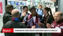 Trabzonspor taraftarları kupa şampiyonu takımlarını coşkuyla karşıladı