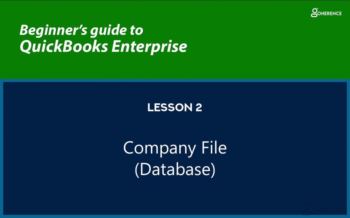2 - Creating Company File (Database)