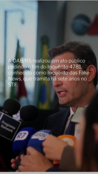 Vídeo - Lamachia: “Não podemos resgatar a credibilidade do STF sem que o inquérito seja encerrado”