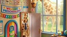 Tall Giraffe in Tiny Classroom 🦒😂 | Big & Small Learning Story for Kids