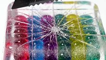 Satisfying ice block cracking compilation! 🔊 hidden color reveal