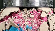 Hydraulic press crushing sand clay until it explodes... 😳💥 #shorts