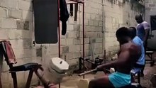 Biceps shoulders with Home Gym
