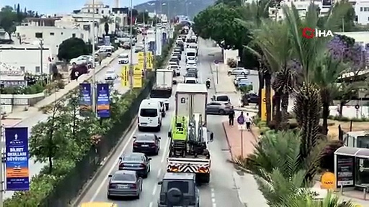 Bodrum’a 24 saatte 20 bin araç giriş yaptı