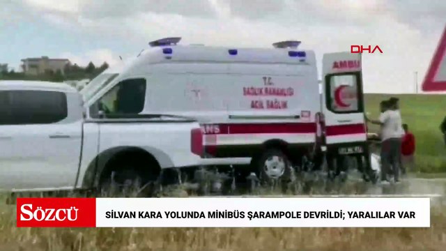 Diyarbakır-Silvan kara yolunda minibüs şarampole devrildi; yaralılar var