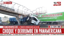 Choque y derrumbe en Panamericana: Crónica en vivo desde el lugar