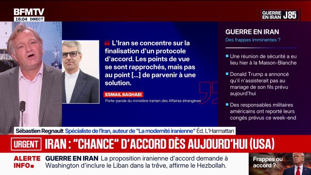 Guerre au Moyen-Orient: l'Iran est en phase de finalisation d'un protocole d'accord avec les États-Unis, selon le porte-parole du ministère iranien des Affaires étrangères