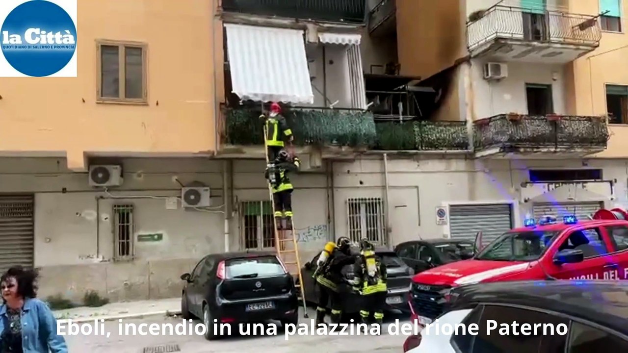 Eboli, incendio in una palazzina al Rione Paterno
