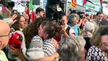 Los activistas españoles de la Global Sumud Flotilla llegan a Bilbao y Barcelona