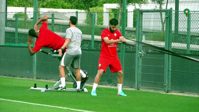 أول حصة تدريبية للمنتخب الوطني المغربي استعدادا لوديتي #بوروندي و #مدغشقر