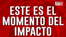 Choque y derrumbe en Panamericana: este es el momento del impacto