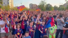 Fies ta en Barcelona tras la conquista de la 4ª Champions Femenina
