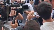 Enrique Riquelme se presenta en el Bernabéu para el partido tras presentar su candidatura