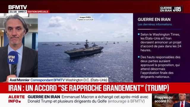 Guerre au Moyen-Orient: un accord validé par les États-Unis et l'Iran, selon le Washington Times