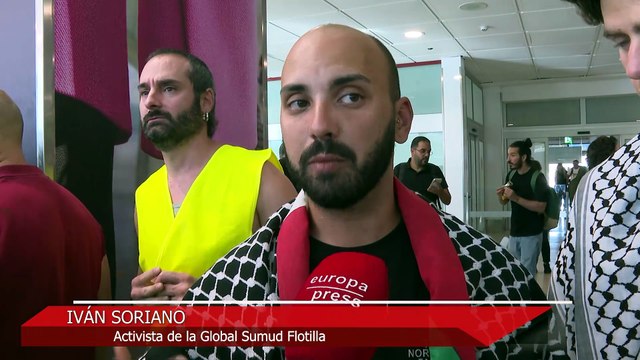 Miembros de la Global Sumud Flotilla lamentan el incidente del aeropuerto de Bilbao