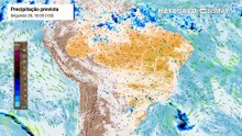Segunda-feira, 25 de maio: Precipitação prevista.