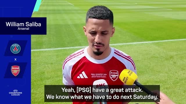 'Normal' for Arsenal to be underdogs against 'great' PSG attack - Saliba