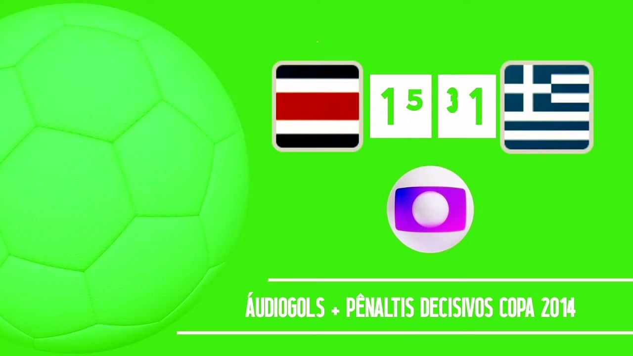 Áudiogols | Costa Rica 1 (5x3) Grécia (Globo 2014)