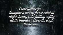 Dark Forest Rainstorm on a Lonely Road 🌩️ Thunder, Night Rain & Bird Sounds #rain #deepsleep #Relax #trending #viral