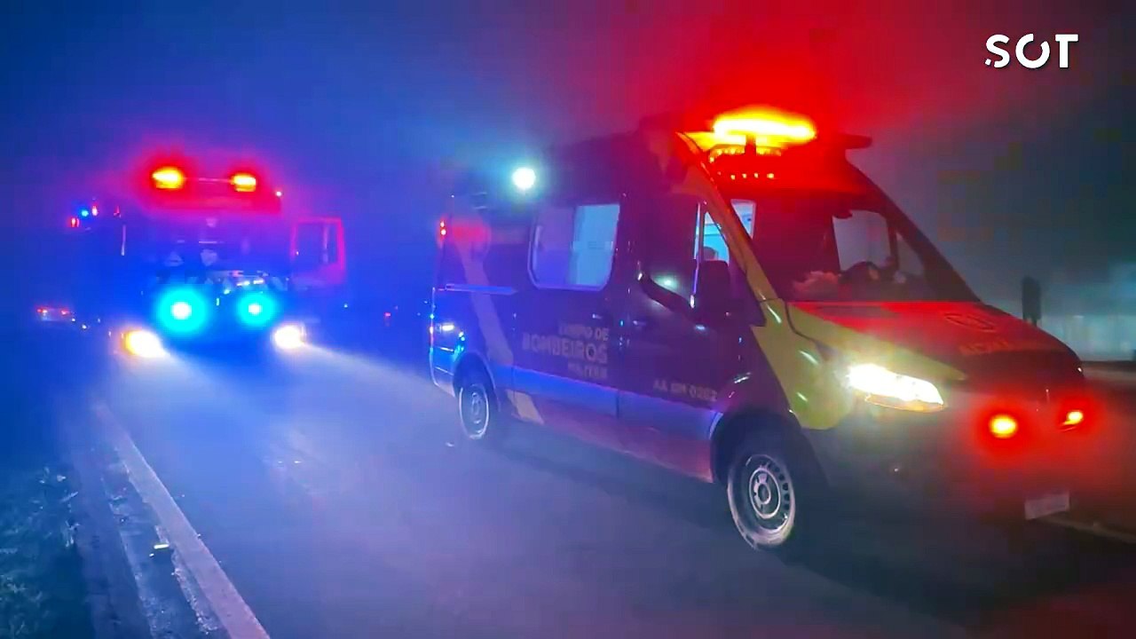 Mulher de 63 anos sofre amnésia após acidente entre carro e moto na BR-277, em Cascavel