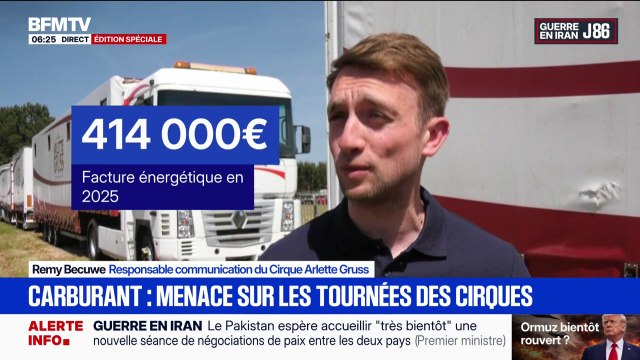 Hausse des prix du carburant: le cirque Arlette Grusse subit les conséquences du conflit au Moyen-Orient
