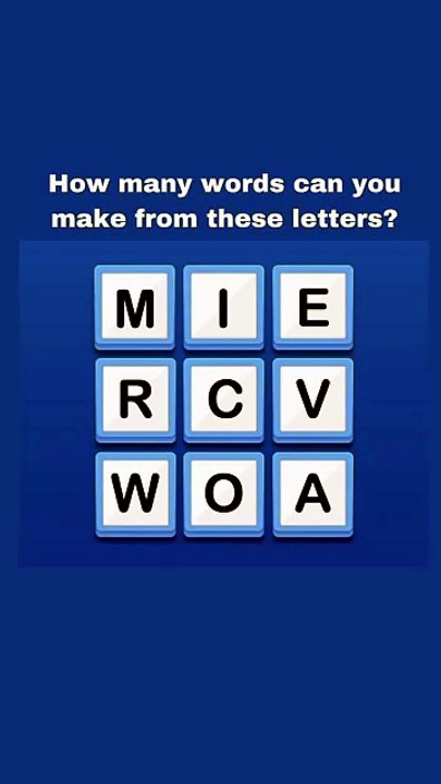 How many words you can make.