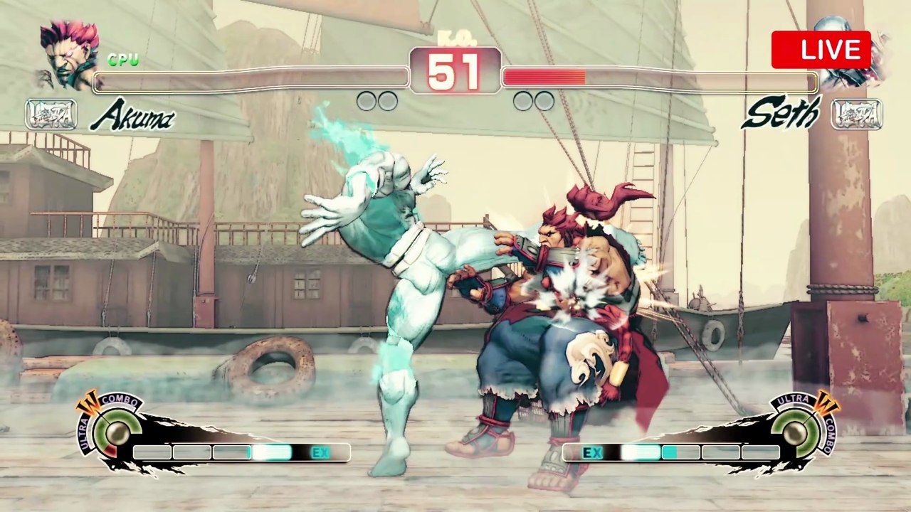 CPU Akuma vs CPU Seth on hardest setting | Who wins? | USF4