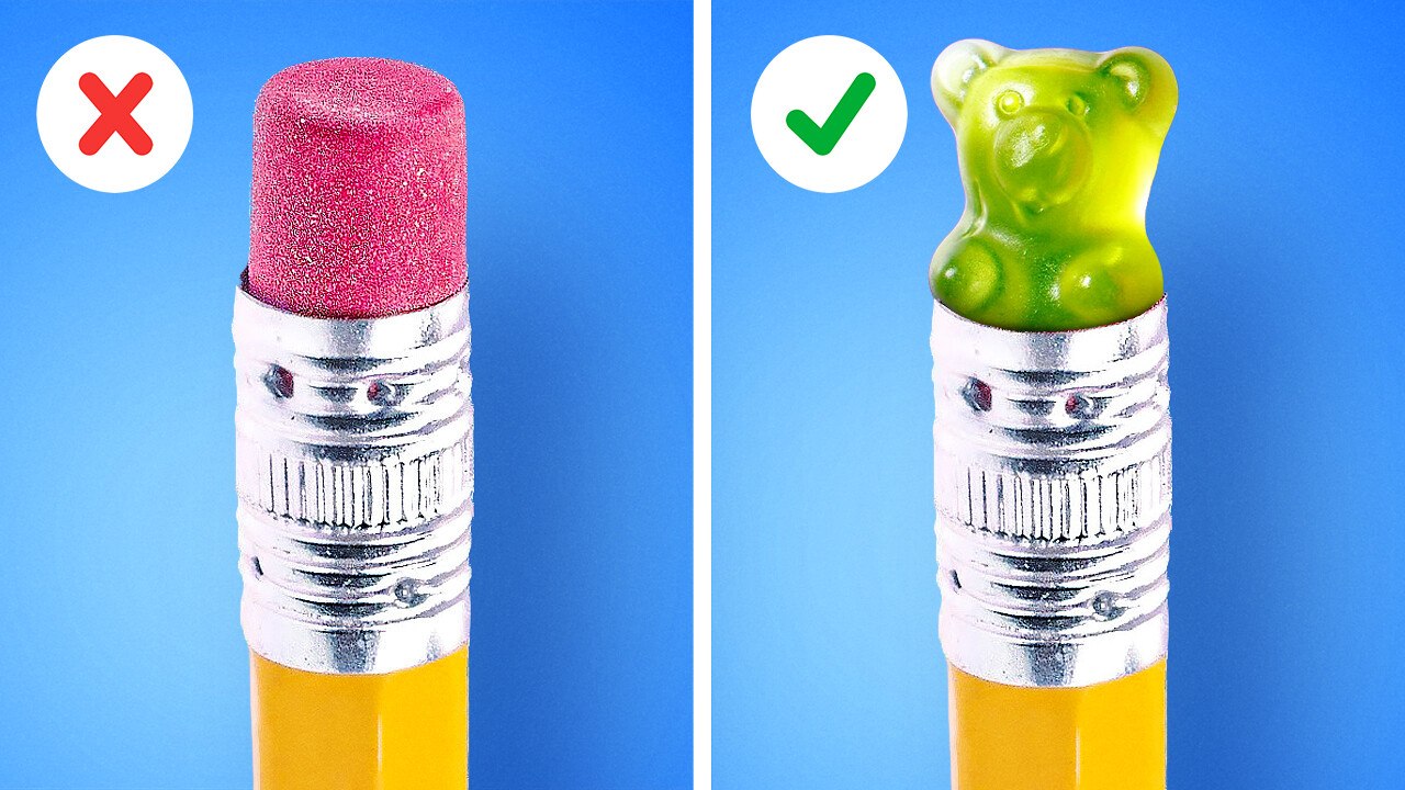 Fournitures scolaires riches vs pauvres ! Cacher de la nourriture en classe par 123 GO! Like