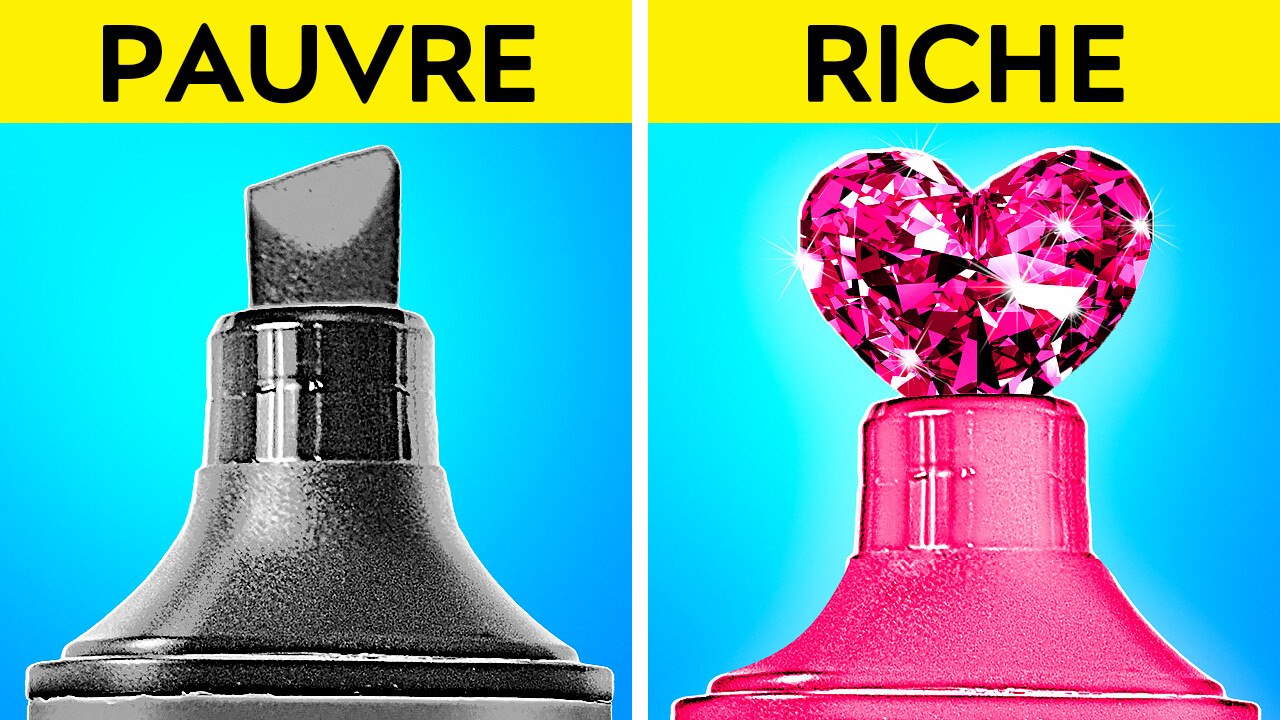 Défi artistique : riche vs pauvre avec des astuces créatives !