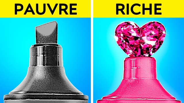 Défi artistique : riche vs pauvre avec des astuces créatives !