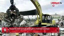 Oyuncak oynar gibi iş makinesi kullanıyor! Daha 6 yaşında ama dev makinelerin başında