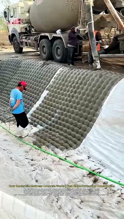 Geotextile Mattress Concrete Pouring for River Bank & Dam Slope Protection